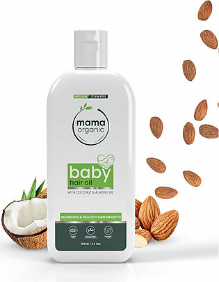 Baby Hair Oil For Nourishes & Healthy Hair Growth With Coconut & Almond Oil - Natural & Toxin Free - 100ml