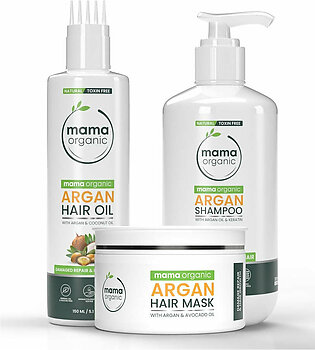 Argan Shampoo, Oil and Mask Combo - Natural & Toxin-Free