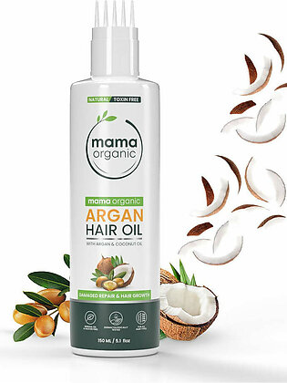 Argan Hair Oil For Damage Repair & Hair Growth with Argan & Coconut Oil - Natural & Toxin Free - 150ml