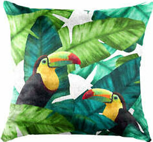 SuperSoft Tropical Parrot Throw Pillow