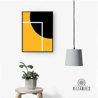 Yellow Black Canvas Painting