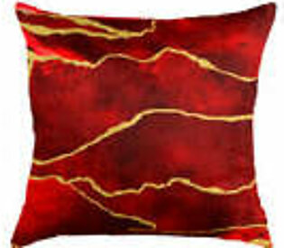 SuperSoft Maroon Gold Pattern Abstract Throw Cushion