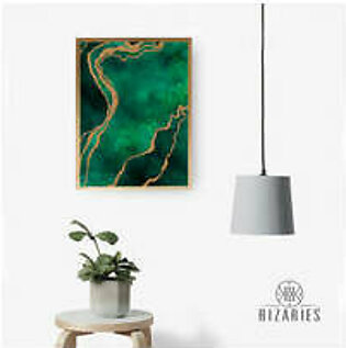 Green Abstract Canvas Painting