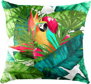 SuperSoft Parrot in Forest Throw Pillow