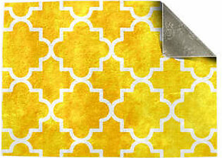 Yellow Mustard Quatrefoil Centerpiece (Rug)