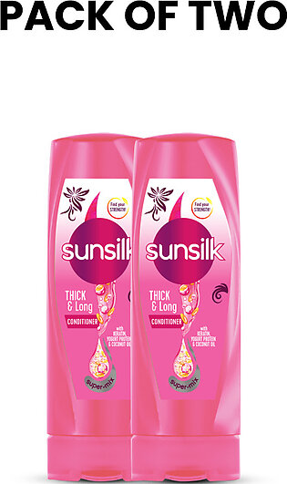 Bundle - Pack of 2 Sunsilk Conditioner Thick & Long - 180Ml