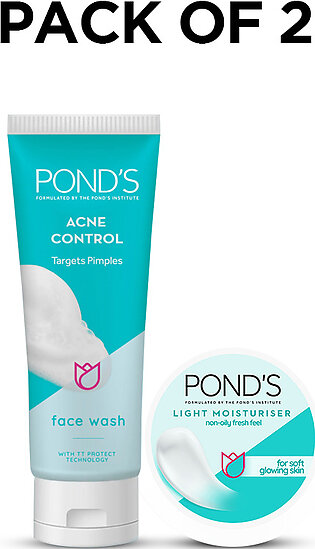 Bundle - Pond's Light Moisturizer + Ponds Acne Control facewash (100 gm)