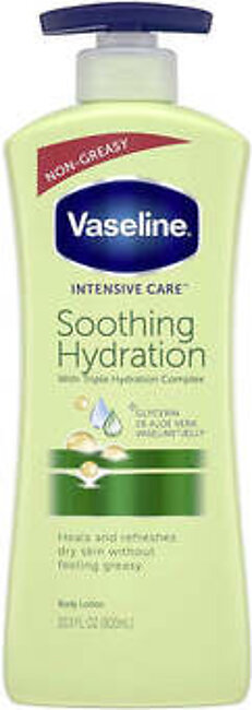 Vaseline Body Lotion Intensive Care Aloe Soothing Hydration 20.3Oz/600Ml(Usa)