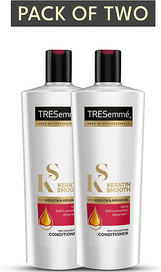 Bundle - Pack of 2 Tresemme Conditioner Keratin Smooth & Straight - 360Ml