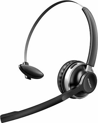 Mpow HC3 Bluetooth 5.0 Headphone with Dual Noise Cancelling Microphone Clear Wireless & Wired For PC Laptop Call Center Phones