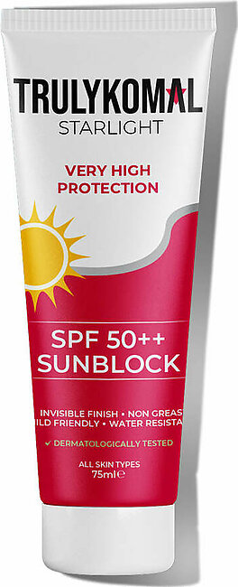 TrulyKomal Spf 50++ Sunblock - 75ml