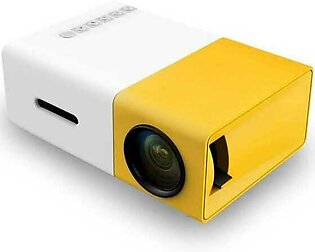 LED Mini Home Projector HD 1080P HDMI USB Projector Media Player – yellow & white