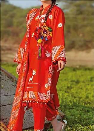 Gul Ahmed Printed Lawn Suits Unstitched 3 Piece GA22SB CL-22018 - Summer Collection