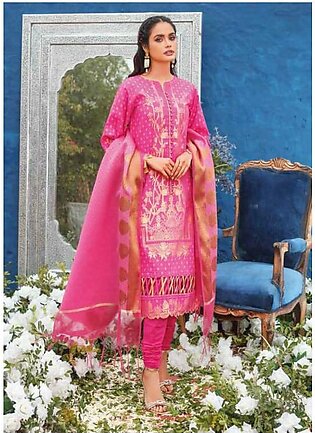 Gul Ahmed Embroidered Lawn Suits Unstitched 3 Piece GA22FS MJ-22002 - Summer Collection