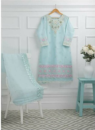 Azure Luxury Pret Embroidered Organza 2 Piece Dress IRIS GLOW