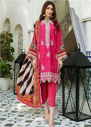 Noor By Saadia Asad Embroidered Linen Suits Unstitched 3 Piece NSA22W D3-A - Winter Collection