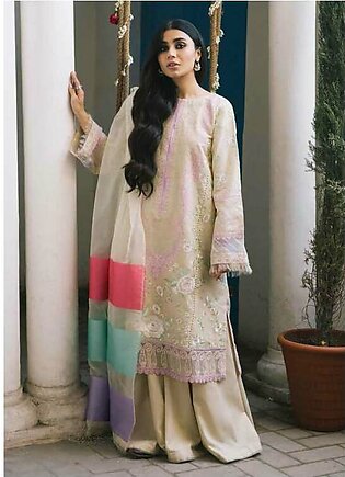 Zara Shahjahan Embroidered Lawn Suits Unstitched 3 Piece ZSJ22E Bahaar B - Luxury Collection