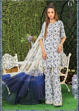 Secret Garden By Maria B Printed Lawn Suits Unstitched 3 Piece MB22SG MPT-1306-A - Spring / Summer Collection