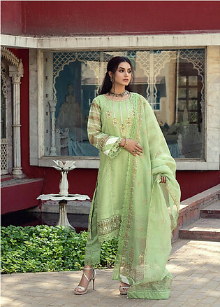 Kaara Luxury Pret Khaadi Net 3 Piece Dress Mehtap KR664
