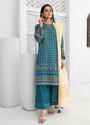 Lakhany Luxury Pret Embroidered Khaadi Net 3 Piece Suit LSM21FP-3 LSM-2559