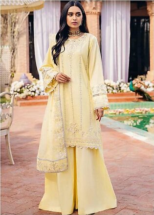 Zellbury Embroidered Cambric Suits Unstitched 3 Piece ZB22LU WULC22E30291 - Luxury Eid Collection
