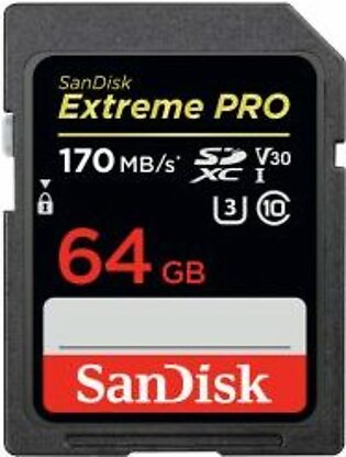 SanDisk 64GB/170mb Extreme PRO UHS-I SDXC Memory Card