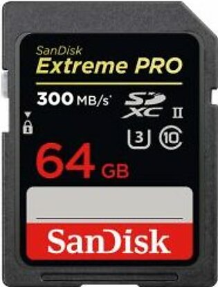SanDisk 64GB Extreme PRO UHS-II SDXC Memory Card 300mb/Sec