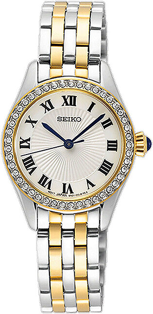 Seiko Classic Quartz Silver Dial Ladies Watch SUR336P1