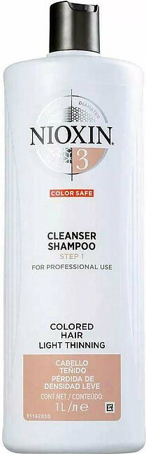 Nioxin 3 Scalp Cleanser Shampoo Step 1 Colored Hair Light Thinning 1 Liter