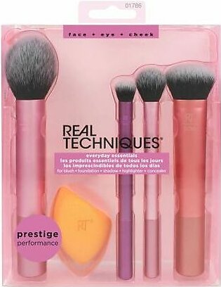 Real Techniques Everyday Essentials Makeup Brush Complete Face Set -5 Pieces