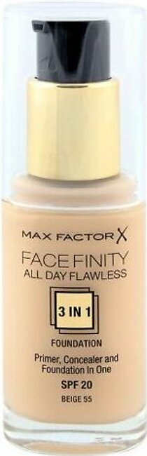 Max Factor Facefinity All Day Flawless Liquid Foundation 3In1 - 055 Beige 30Ml