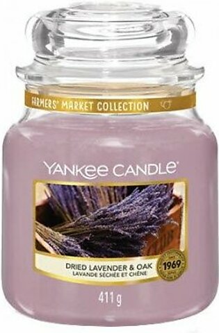 Yankee Candle Classic Medium Jar Dried Lavender Oak 411g