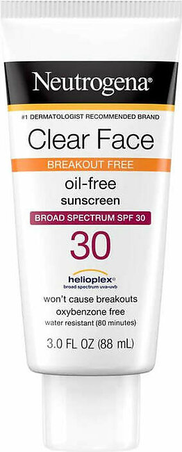 Neutrogena Clear Face Liquid Sunscreen Lotion SPF 30 88Ml
