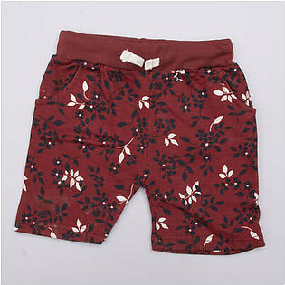 Infant Baby Cotton Short Color Maroon  Code-G