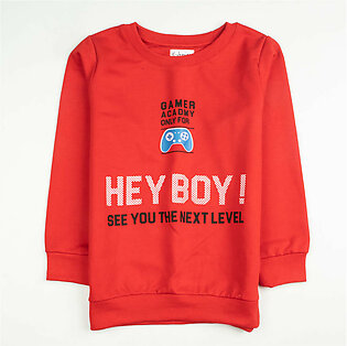 Boys Printed Full Sleeve SweatShirt (Hey Boy)