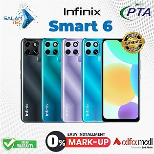 Infinix Smart 6 (3Gb,64Gb) -With Official Warranty On Easy Installment - Same Day Delivery In Karachi Only - 6 Months Official Warranty on Accessories - SALAMTEC BEST PRICES