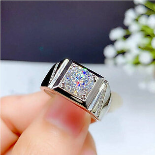 New 925 sterling silver Diamond Shape Zirconia Stone Adjustable Ring