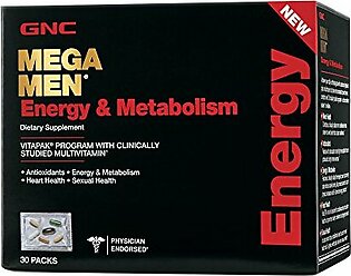 GNC Mega Men Energy and Metabolism Daily Multivitamin Vitapak - 30 Count