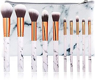 10Pcs Marble Make Up Brushes Sets Blusher Eyeshadow Brushes Cosmetic Concealer Brushes Kits