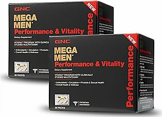 GNC Mega Men Performance Vitality Vitapak Program - Daily Multivitamin -Twin Pack