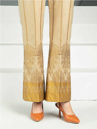 Gold Pasting Khaddar Trousers