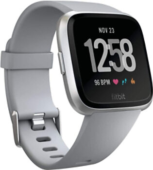 Fitbit Activity Tracker Versa Watch (FB504SRGY) Silver Aluminum ( Used)