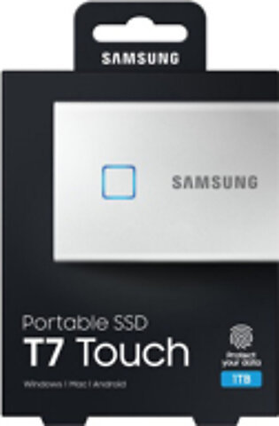 Samsung T7 Touch Portable SSD (MU-PC1T0S/WW) 1TB Silver