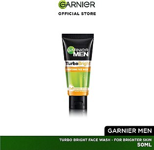 Garnier Men Turbo Bright Face Wash 50 ml – For Brighter Skin