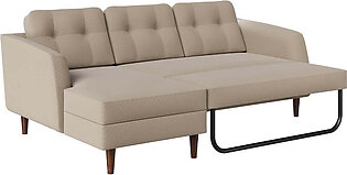 Sofa Cum Bed Left Chaise Camden (Fabric Waffle Beige)