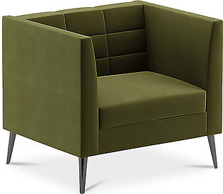 Sofa Cooper 1 Seater in Olive Green Velvet