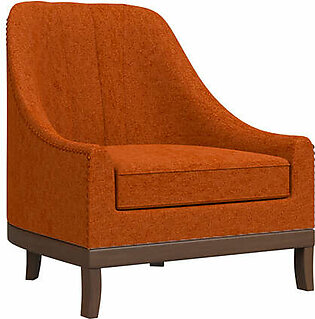 Venice Bedroom Sofa Chair in Rust Velvet