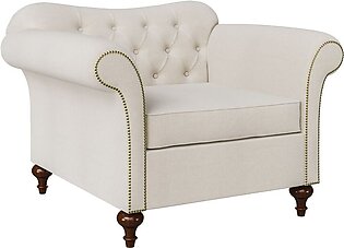Sofa Noble 1 Seater (Fabric Linen Off White)