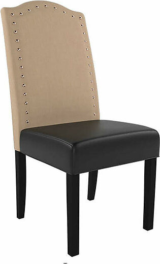 Zach Dining Chair in Brown Back and Black Seat