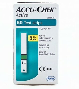 Accu Chek Active Blood Glucose Test Strips (Pack Of 50)